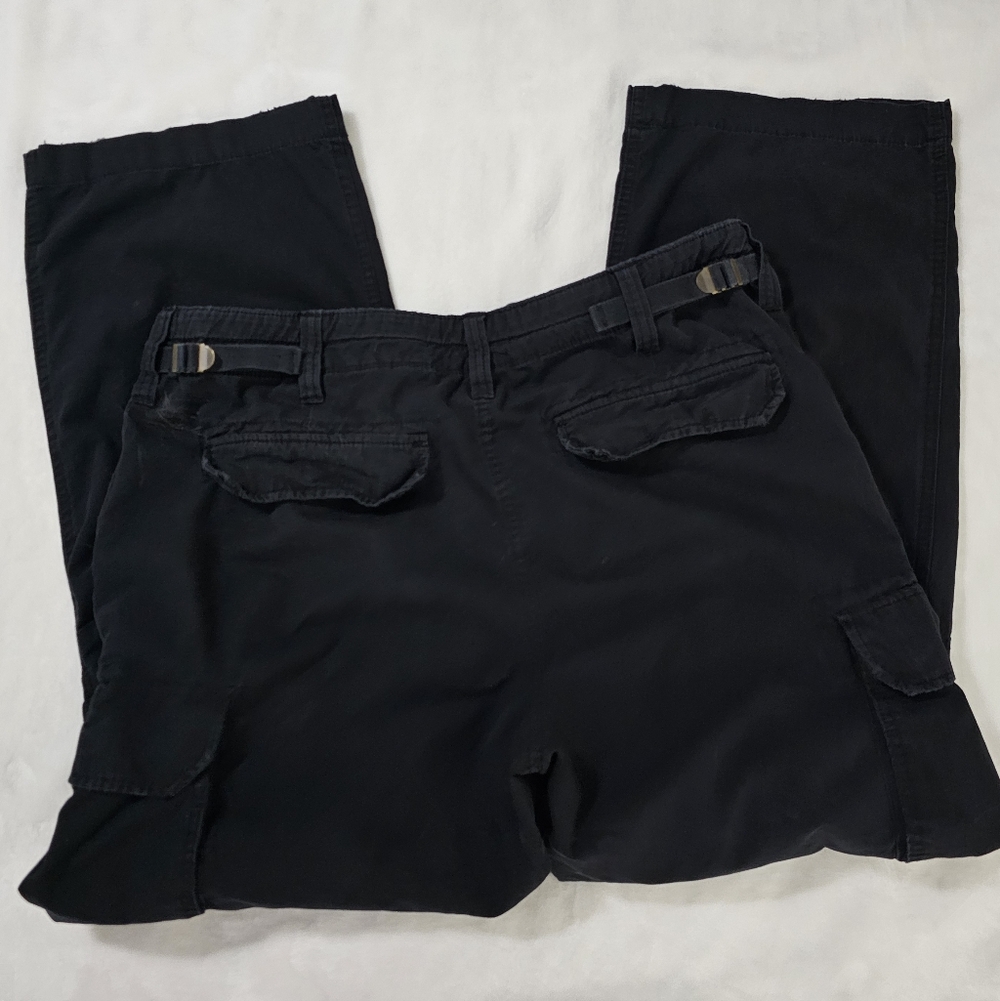 Polo Ralph Lauren Vintage Mens Black RipStop Cargo Military Surplus Baggy Pants - Picture 6 of 14